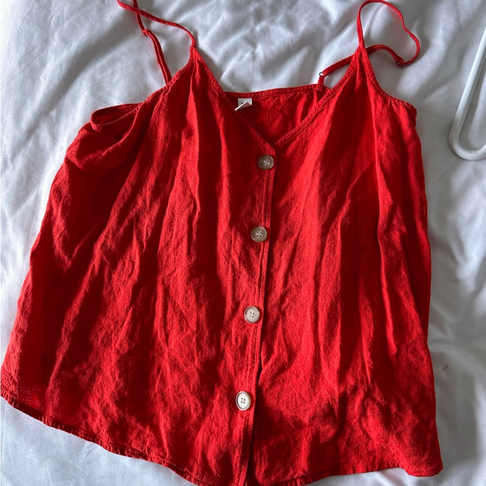 Red tank top